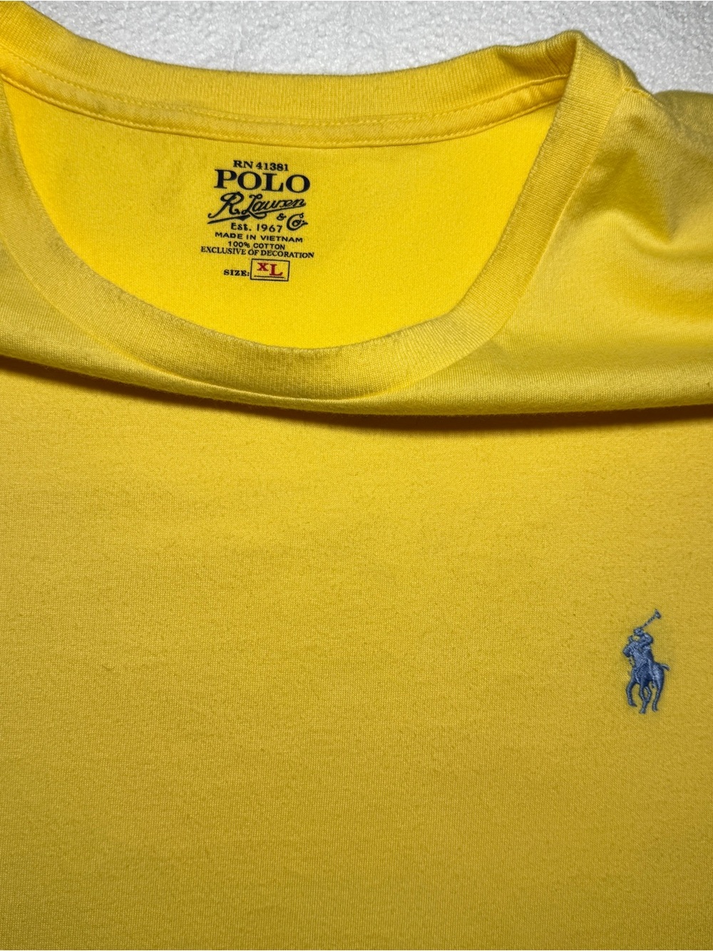 Polo by Ralph Lauren Short-Sleeve Crew Tee in Yellow with Blue Pony - Picture 6 of 7